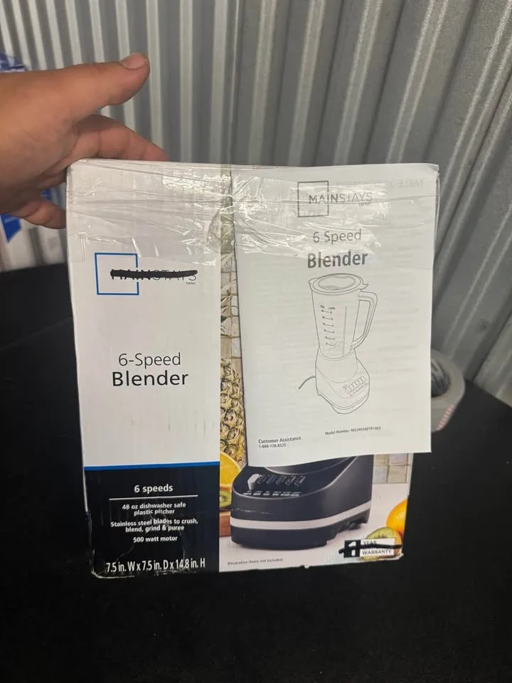 Brand New Mainstays 6-Speed Blender – 500W – 48 oz - photo 3