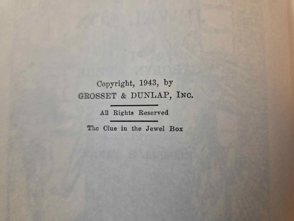 Nancy Drew: The Clue in the Jewel Box 1943 Hardcover - photo 2