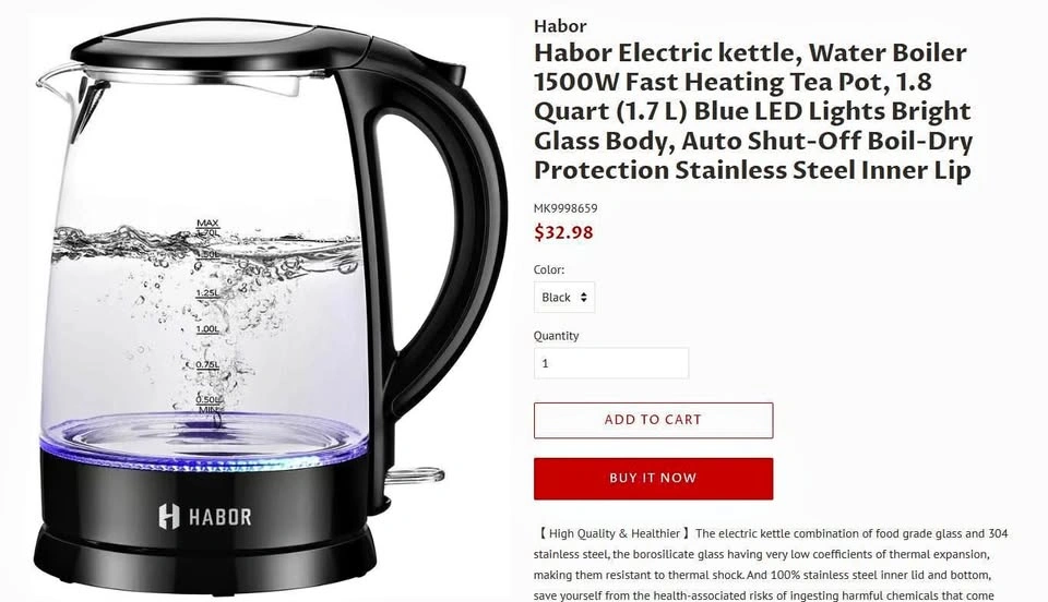 Habor Electric Kettle