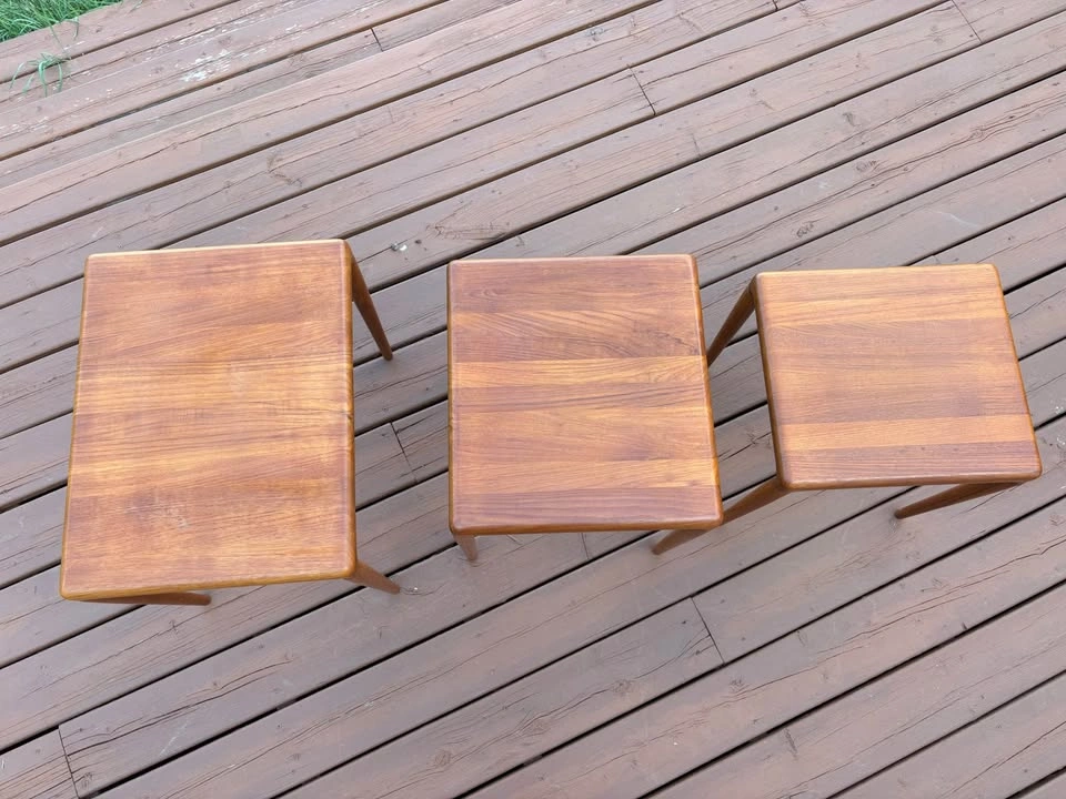 1960s Scandinavian modern nesting tables - photo 3