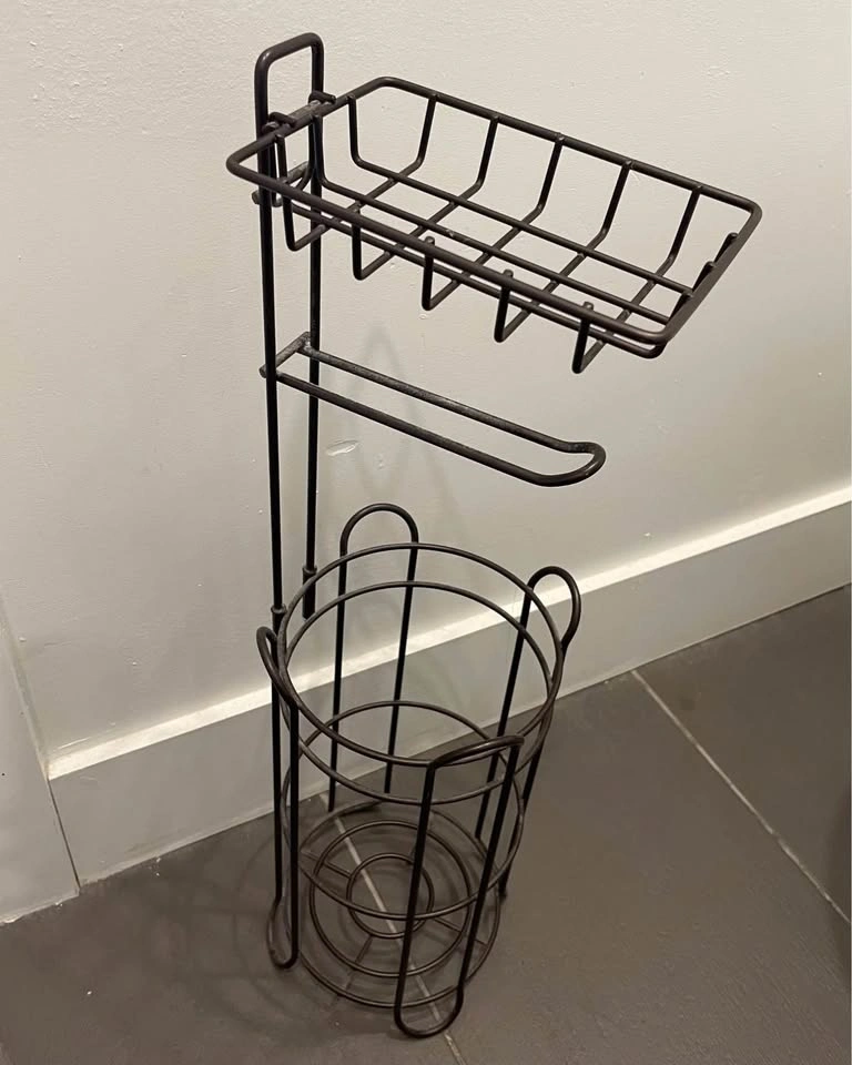 Freestanding Toilet Paper Holder with Storage Basket - photo 2