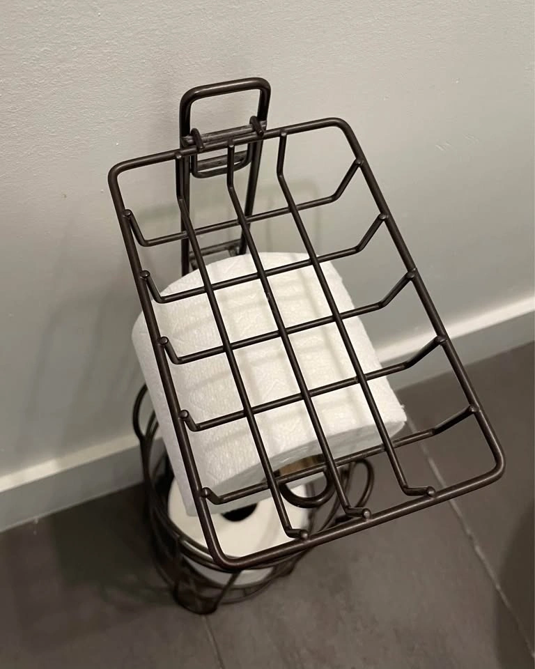 Freestanding Toilet Paper Holder with Storage Basket - photo 3