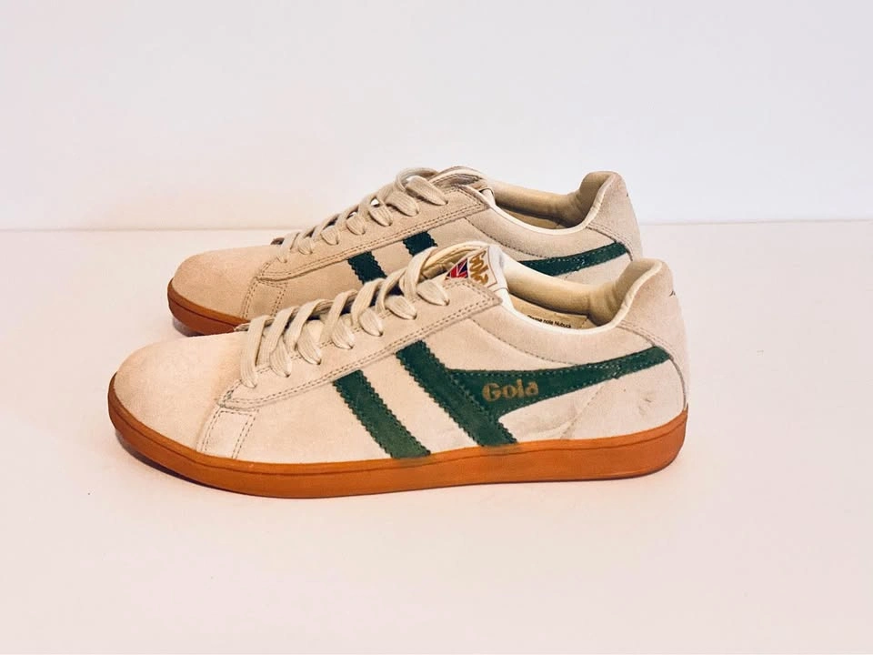 Gola Equipe Men's Tan/Green/Gold Gum Sneakers - Size 9