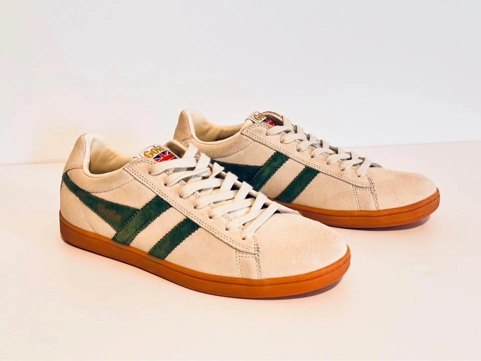 Gola Equipe Men's Tan/Green/Gold Gum Sneakers - Size 9 - photo 2