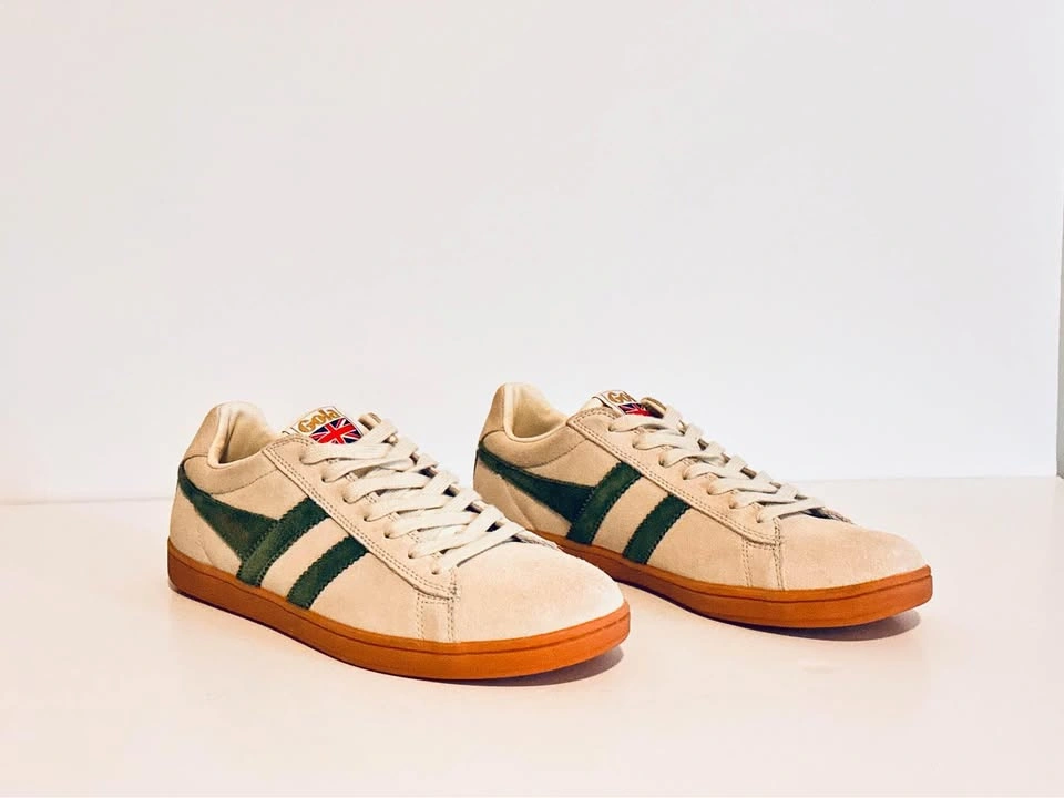 Gola Equipe Men's Tan/Green/Gold Gum Sneakers - Size 9 - photo 3