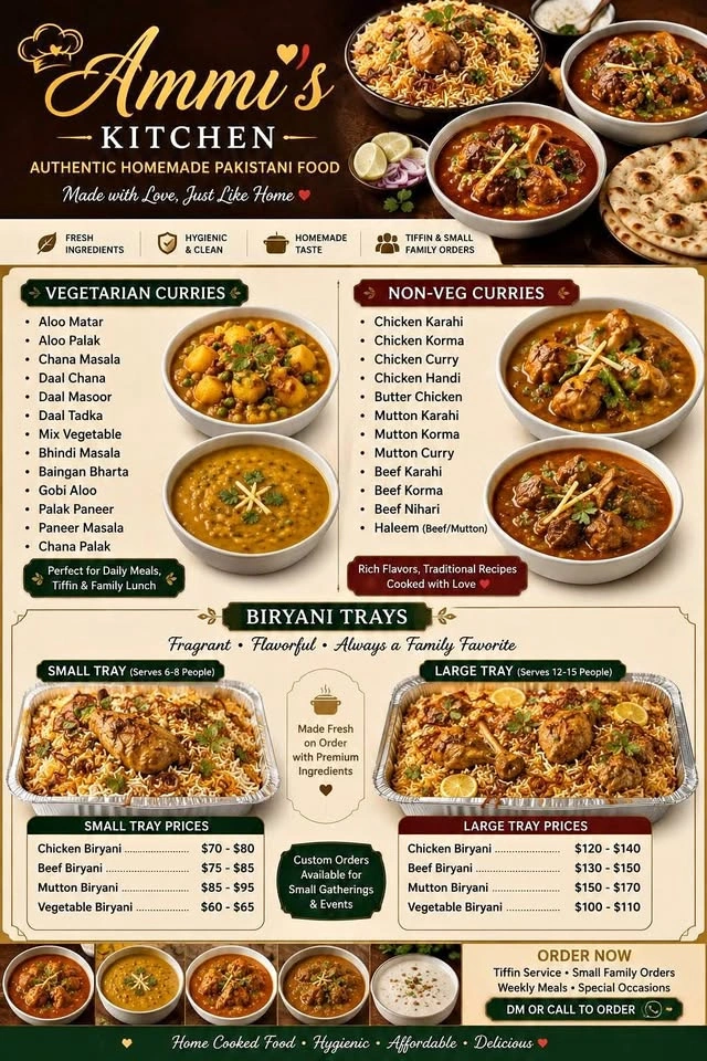 Ammi's Kitchen Authentic Pakistani Catering and Tiffin