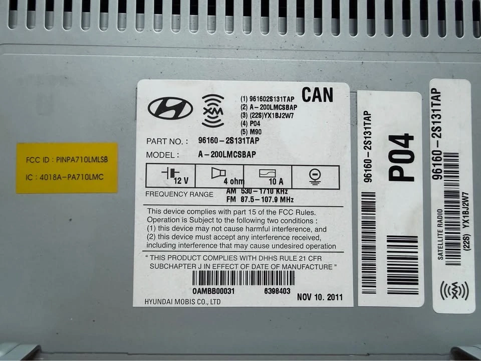 Hyundai Tucson 2010-2014 OEM FM radio, mp3, bluetooth - photo 2