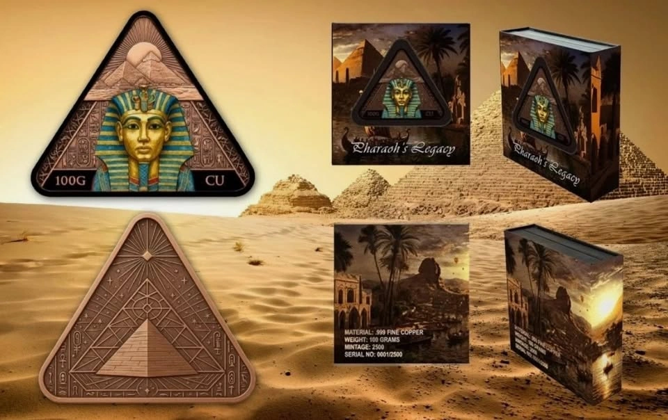 Egypt King Tutankhamen Pharaoh’s Legacy 100g Copper Bar - photo 4