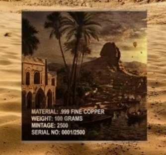 Egypt King Tutankhamen Pharaoh’s Legacy 100g Copper Bar - photo 5