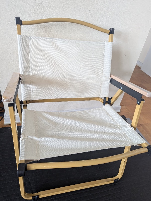 Beige Folding Kermit Chair - Small, lightweight and portable