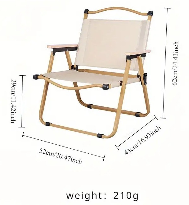Beige Folding Kermit Chair - Small, lightweight and portable - photo 4