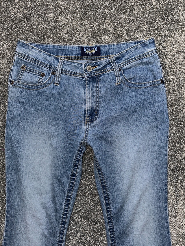 Y2K angles bootcut jeans size 10 - photo 3