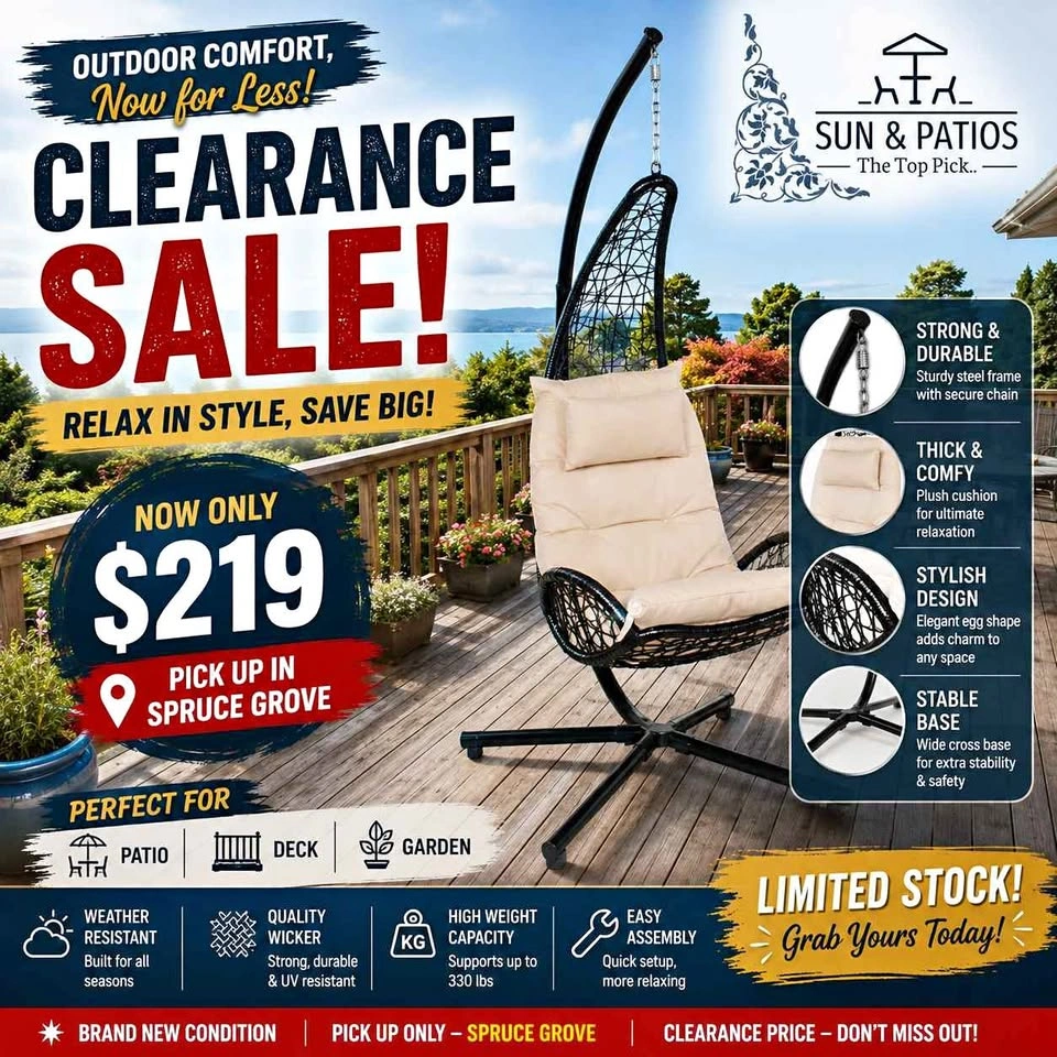 Brand new outdoor egg chair. In a box. Unassembled