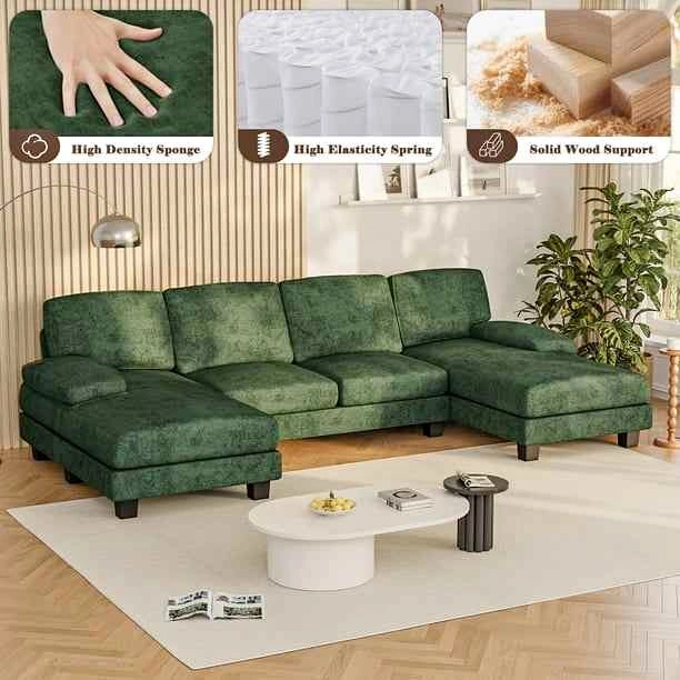 Brand New U-Shaped Chenille Sectional Sofa