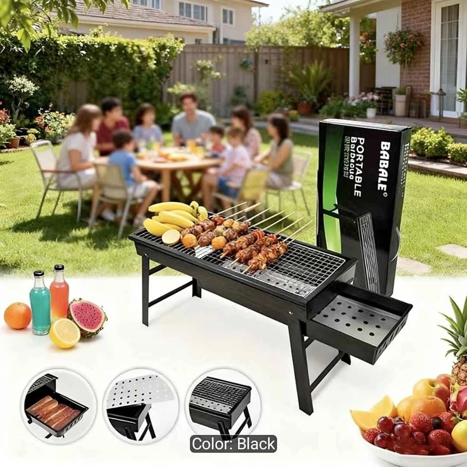 Brand New Heavy-Duty Portable Stainless Steel Charcoal Grill