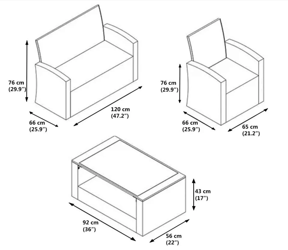 Brand new 4pc patio conversation set in box - photo 3