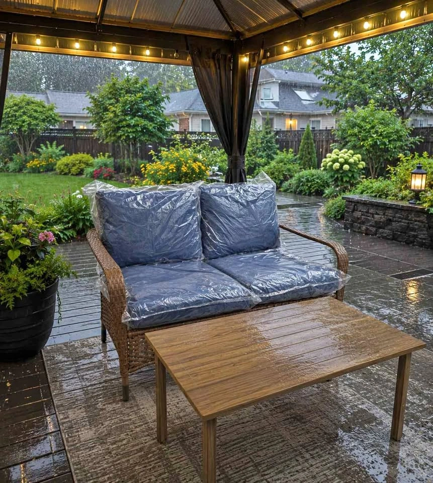 Brand new 2pc patio wicker set. Assembled. Pickup in Spruce Grov