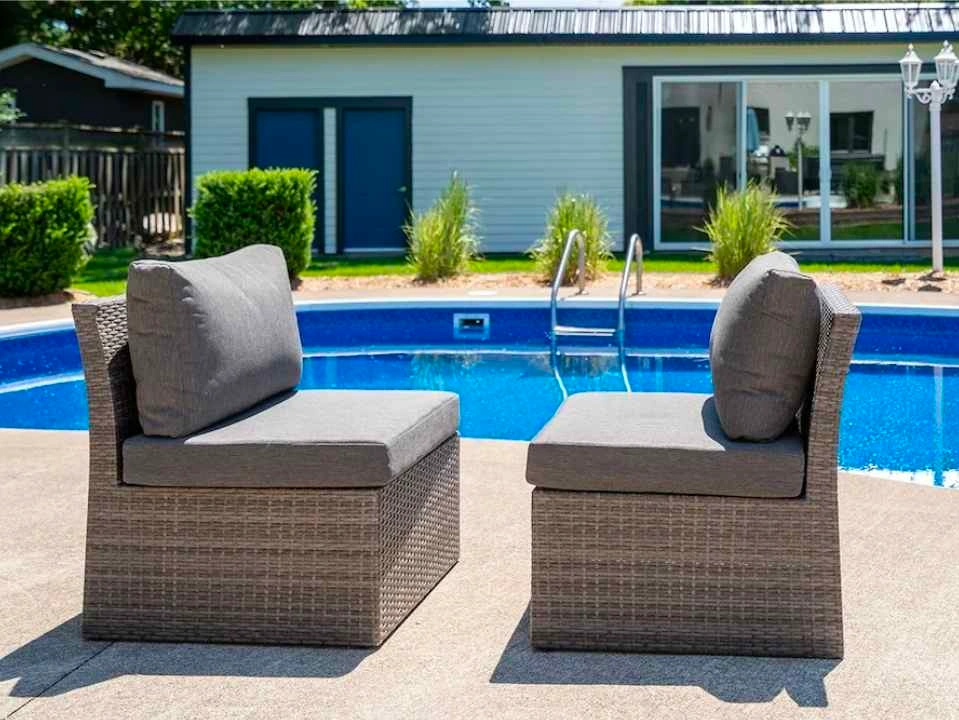 Brand New 6 Napa Wicker Outdoor Patio Armless Club Chairs - photo 5