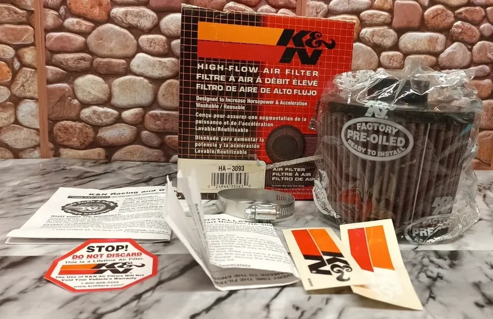 NEW K&N HA-3093 HIGH FLOW AIR FILTER - photo 4