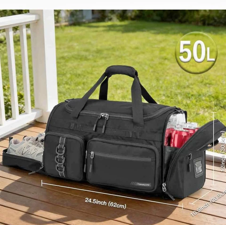3 in 1 Travel Duffle Bag Backpack 50L