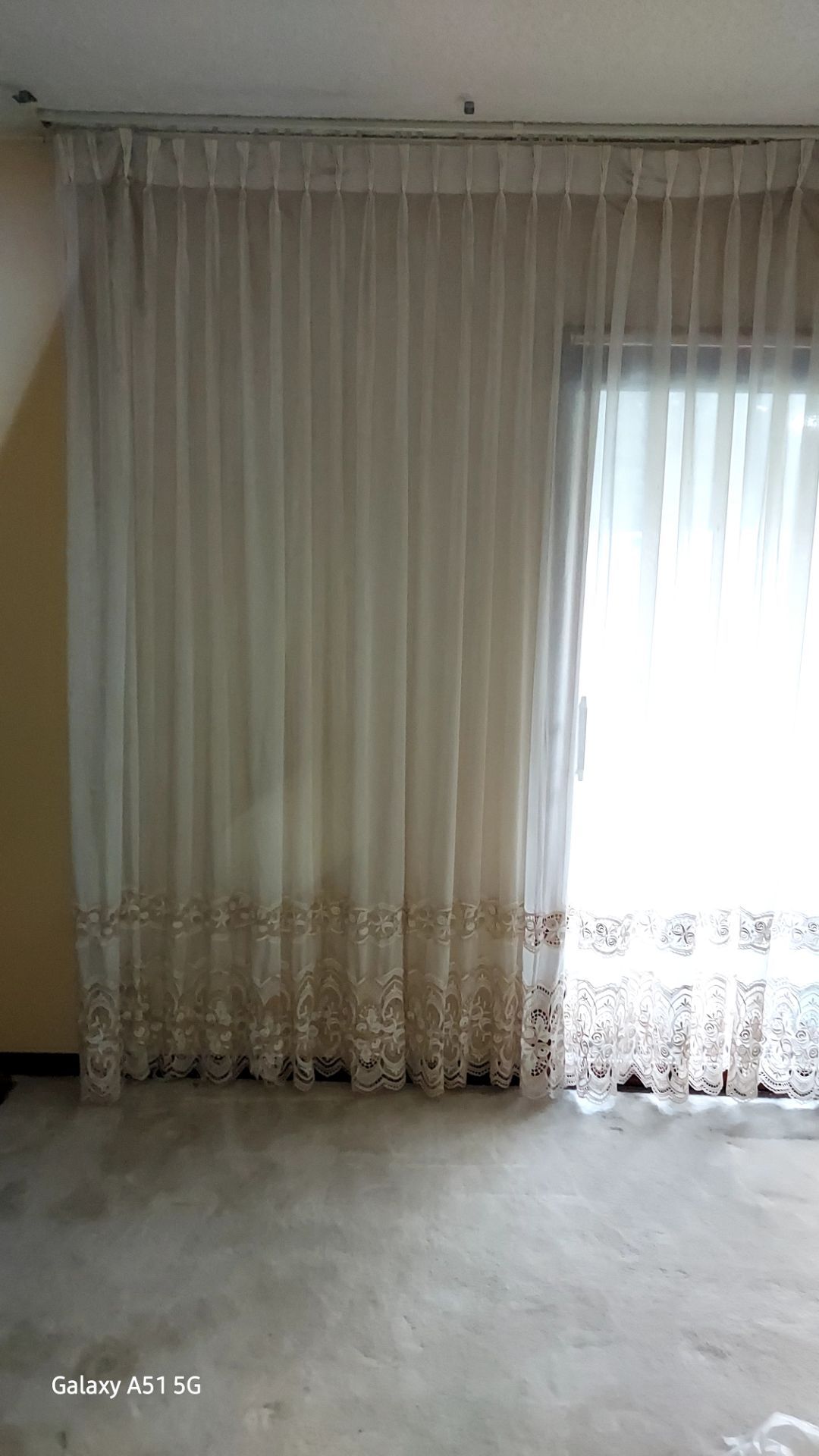 Custom semi sheer drapery