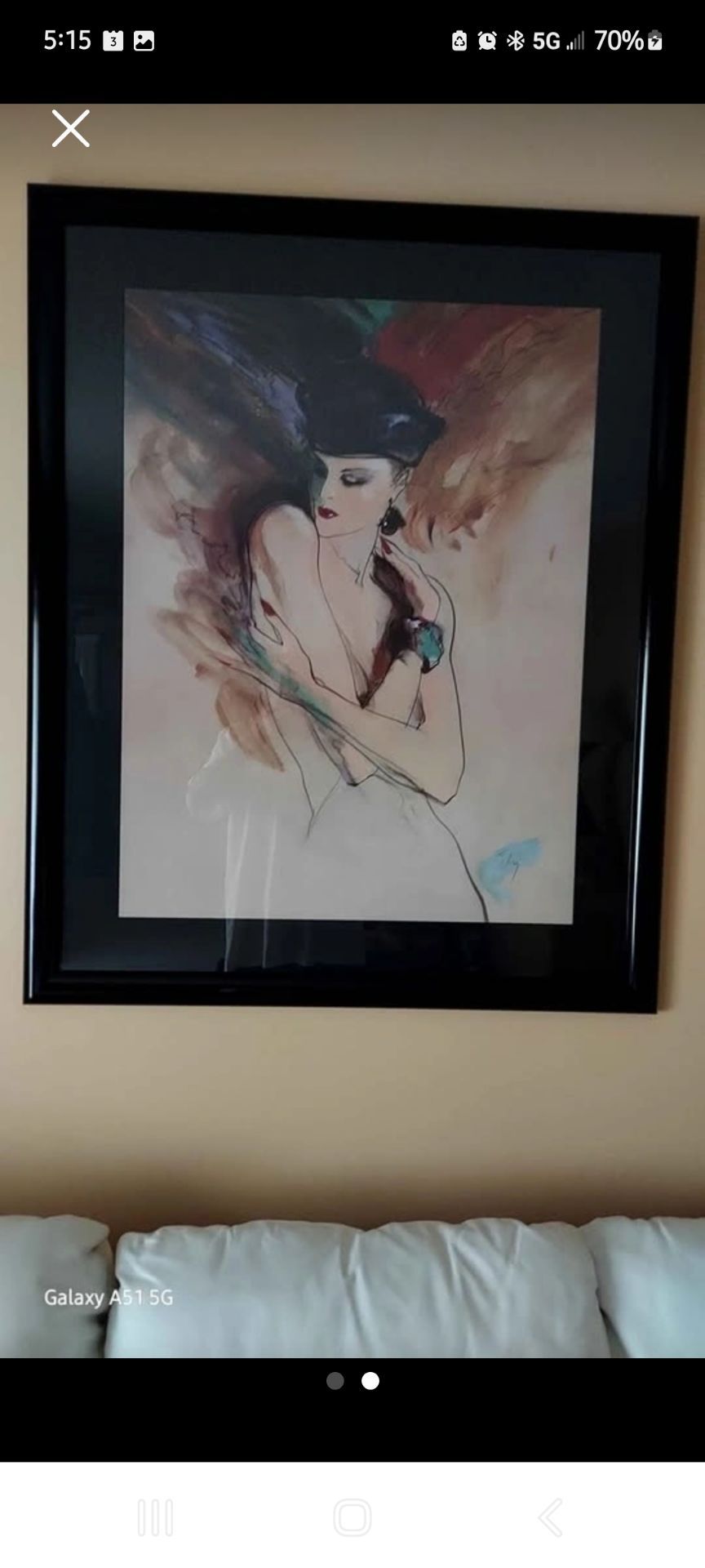 Framed Watercolor Woman Art Print