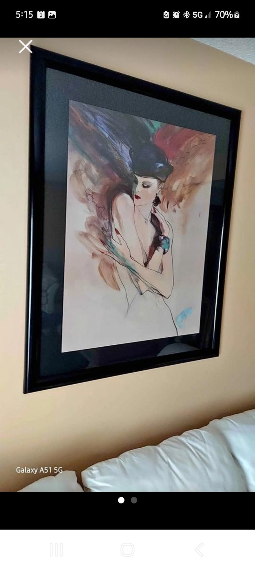 Framed Watercolor Woman Art Print - photo 2