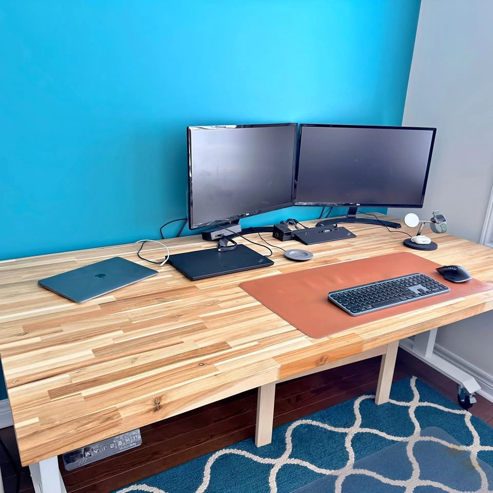 Extra wide standing desk 39” wide 74” long