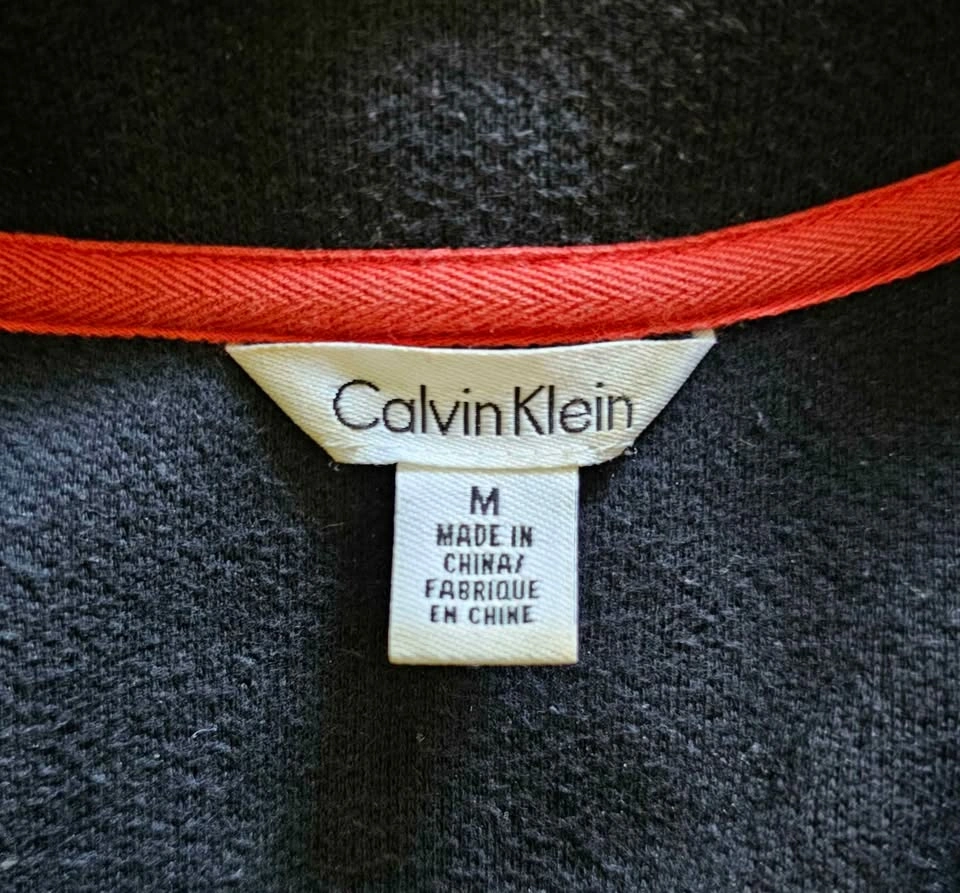 Calvin Klein Men's Mixed Media 1/4 Zip Pullover Sweater - Size M - photo 3