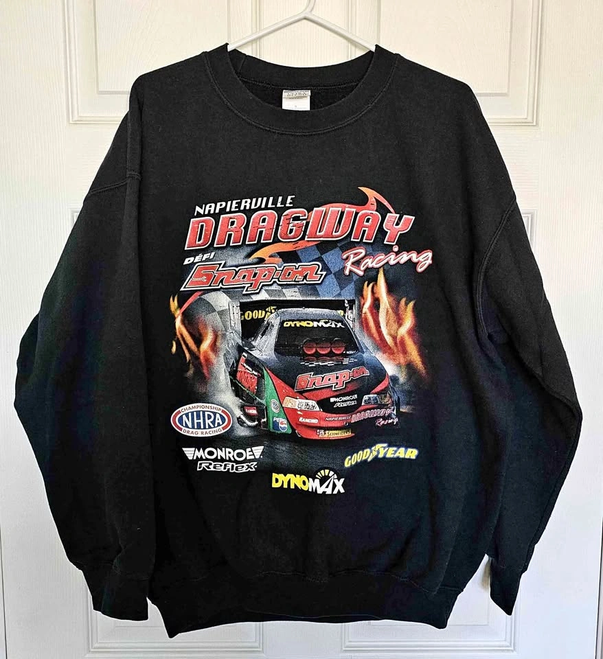 Vintage Napierville Dragway Snap-on Racing Crewneck - Size L
