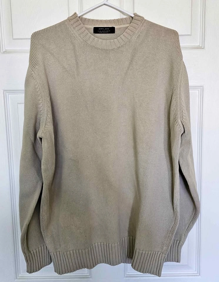 Zara Man Basic Men's Knit Crewneck Sweater - Size XL