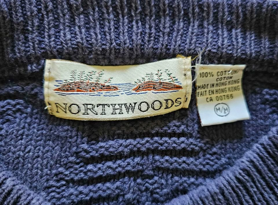 Vintage Northwoods Men's Cotton Textured Knit Sweater - M/L - photo 2