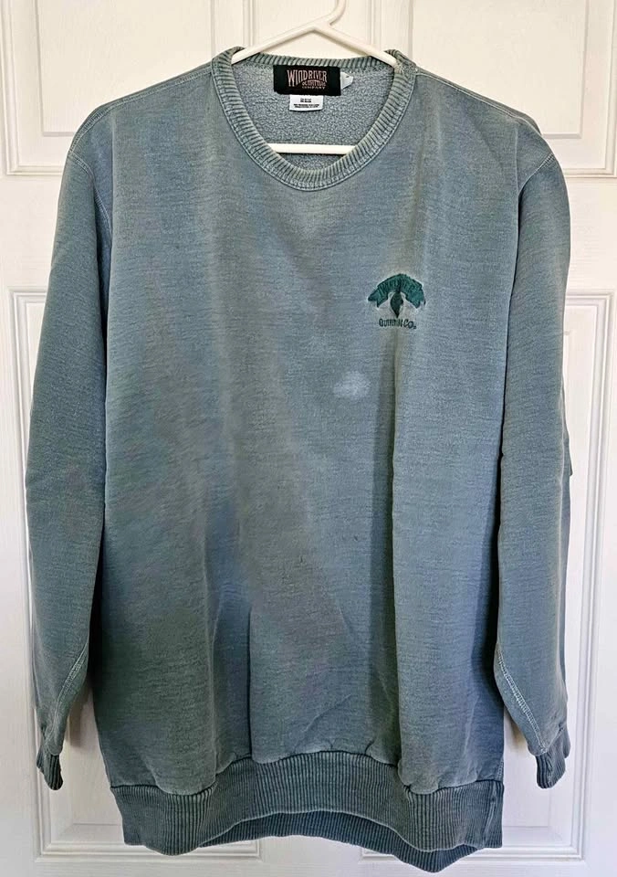 Vintage Wind River Men's 100% Cotton Crewneck Sweatshirt - Size
