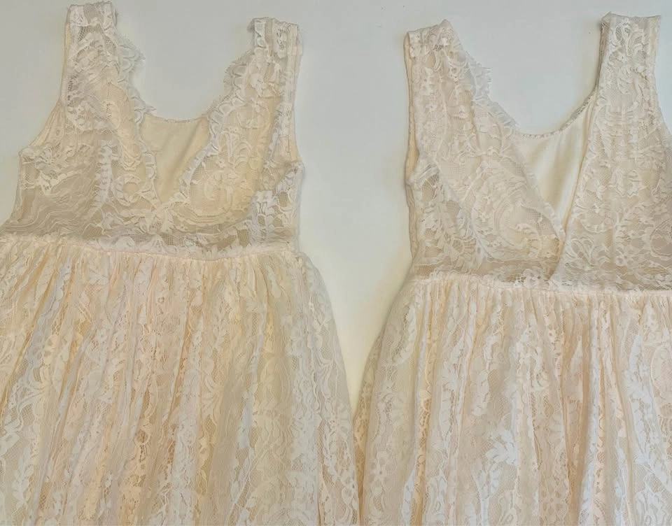 Flower girl, lace dress, size 7/8 and 10/12 Jewel Satin sash - photo 5