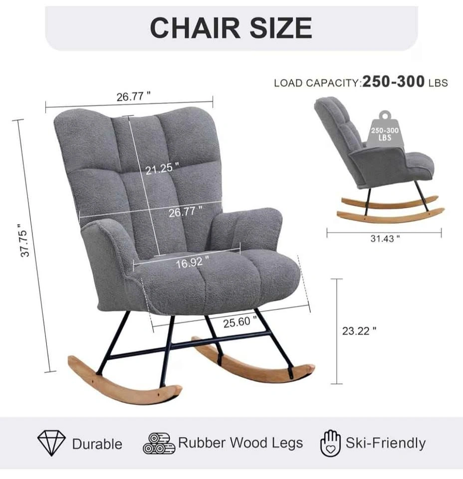 Brand new Teddy Rocking Accent Chair Upholstered Glider - photo 5