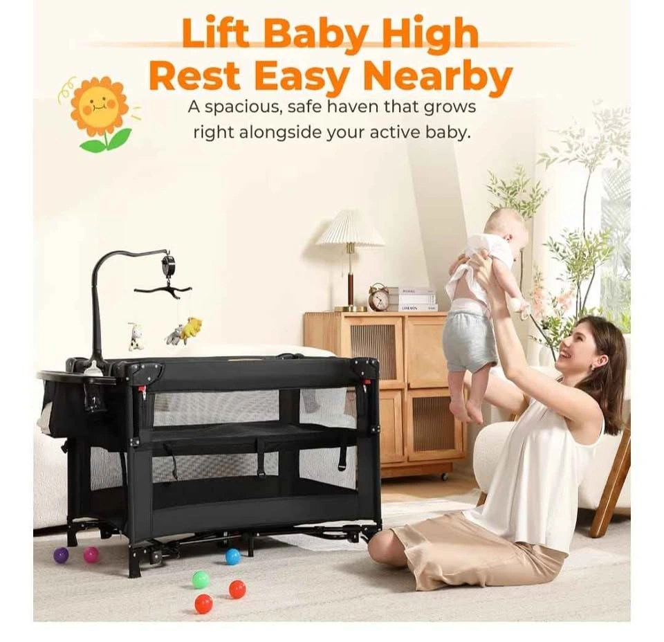 4-in-1 Portable Baby Playard, Crib, Bassinet, and Changer - photo 3