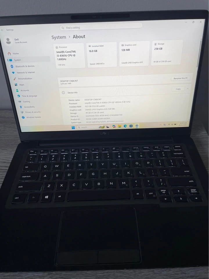 Business Grade Dell Latitude 7400 • Intel i5-8th Gen • 16GB RAM/ - photo 5