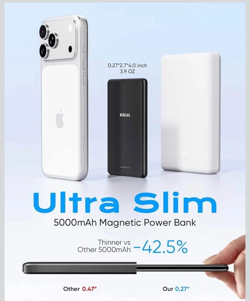 0.27'' Ultra Slim for MagSafe Portable Charger, 5000mAh - photo 2