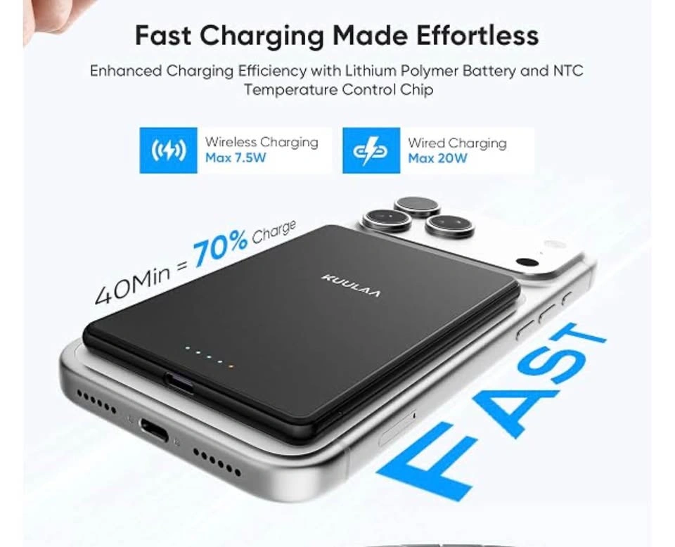 0.27'' Ultra Slim for MagSafe Portable Charger, 5000mAh - photo 5
