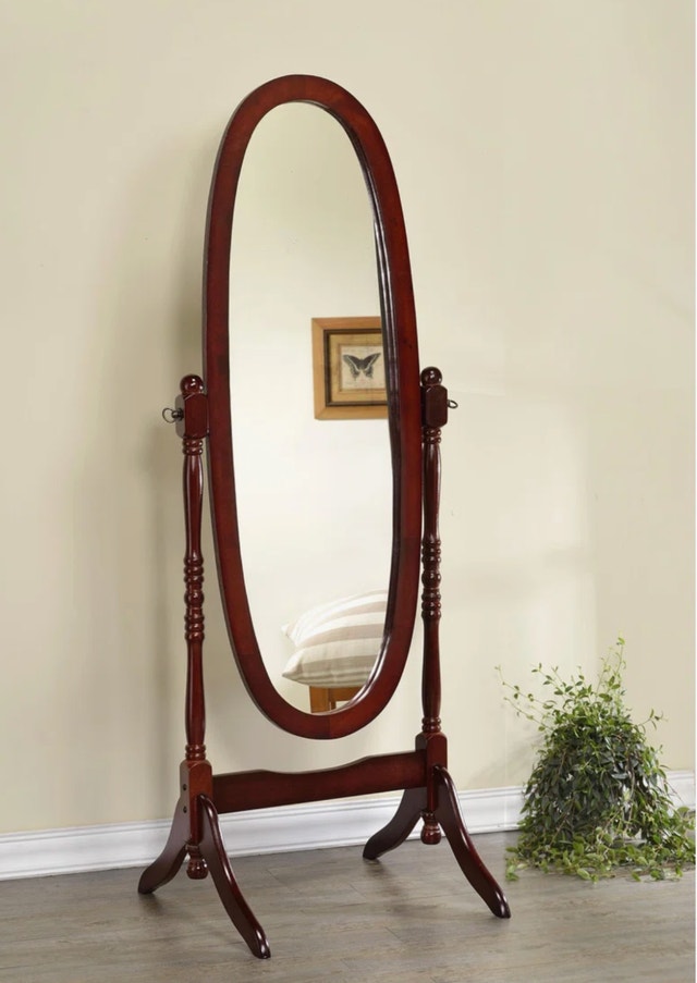 Coaster Traditional Oval Cheval Floor Mirror