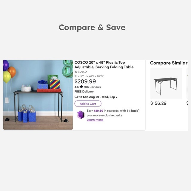 Folding Serving Utility Table - photo 4