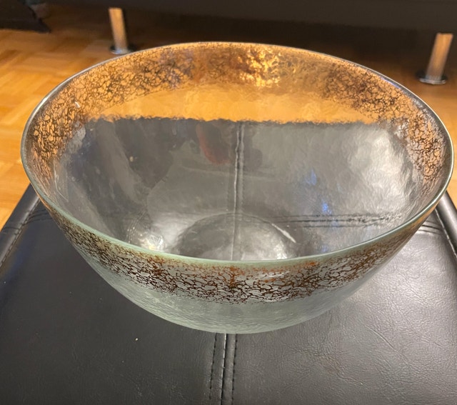 Murano-Style Glass Centerpiece Salad Bowl - photo 2