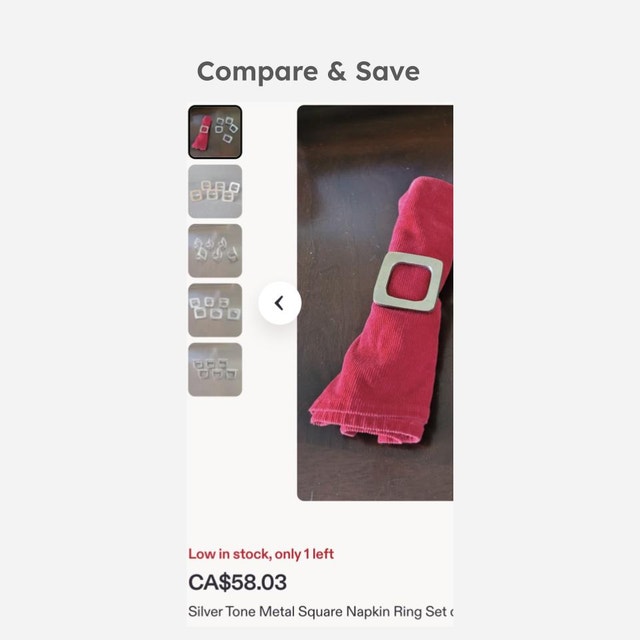 Max Cera Square Metal Napkin Rings - photo 3