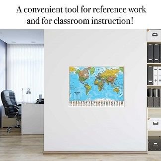 Round World Products Hemispheres World Laminated Map - photo 2