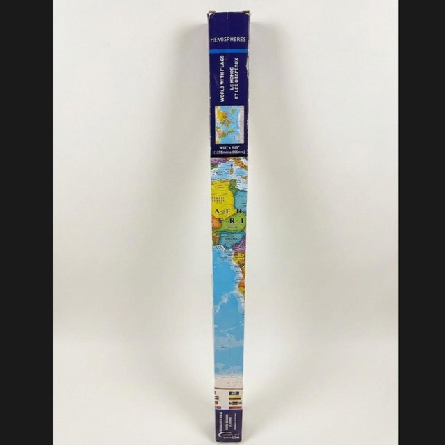 Round World Products Hemispheres World Laminated Map - photo 3