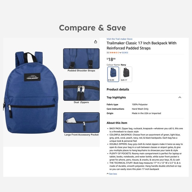 Trailmaker 17" Classic Backpack - photo 4