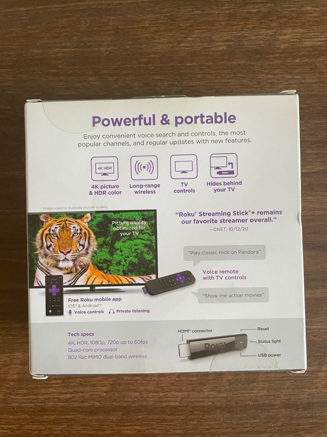 Roku Streaming Stick+ 4K HDR Media Player - Brand New Sealed - photo 3