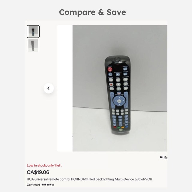 RCA 4-Device Universal Remote Control - LIKE NEW - photo 3