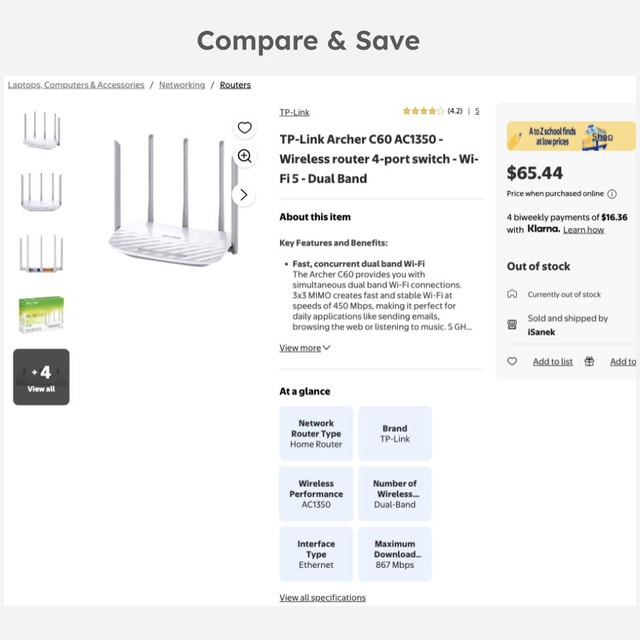 TP-Link Archer C60 AC1350 Dual Band Wi-Fi Router - photo 5