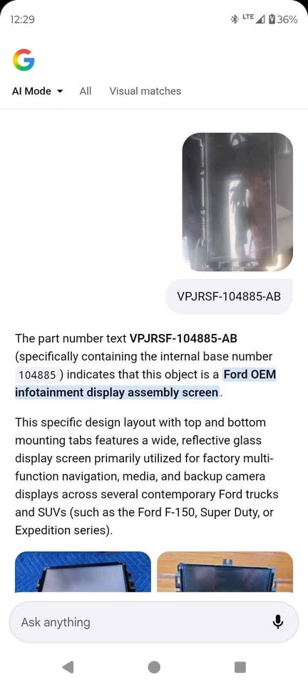 Ford infotainment display 2009-2014 - photo 2